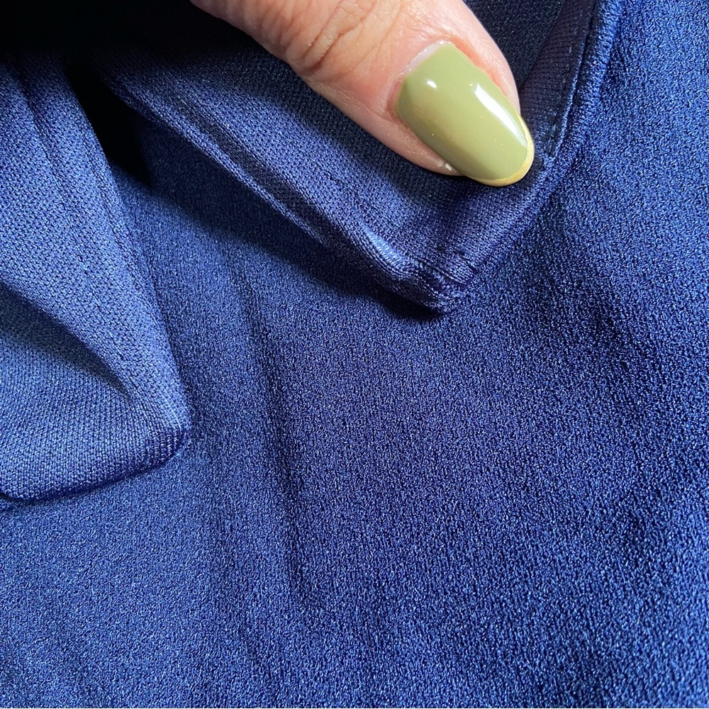 NWOT Lulus Composed Elegance Navy Balloon Sleeve Mermaid Maxi Dress - Picture 9 of 9